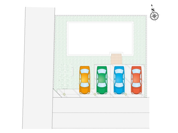 【東小保方町4区画　1号棟　配置図】