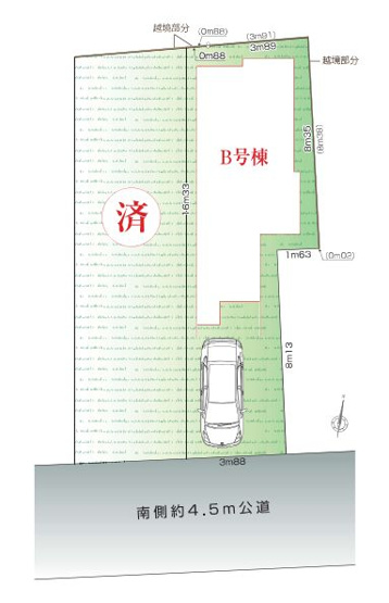 【区画図】 | 中野区野方５丁目　新築戸建て　B号棟 | 野方駅より徒歩5分の駅チカ好立地です