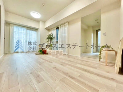 【居間・リビング】 | ワコーレレジクス兵庫 | 約12.1帖のLDK♪2面採光で明るいです♪