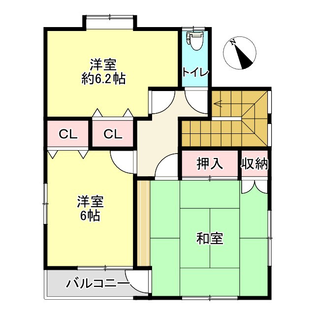 想定年間賃料　万　想定利回り　％　木造戸建の間取り|２F