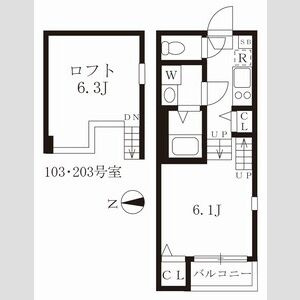 ハーモニーテラス愛知町　名古屋市賃貸　仲介手数料無料の間取り