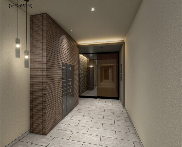 足立区江北１丁目の賃貸マンションのエントランス