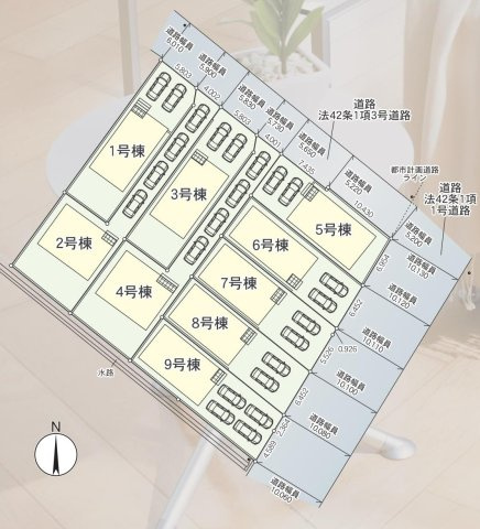 刈谷市小垣江町本郷下22番２、18の各一部『仲介手数料無料』新築戸建ての区画図