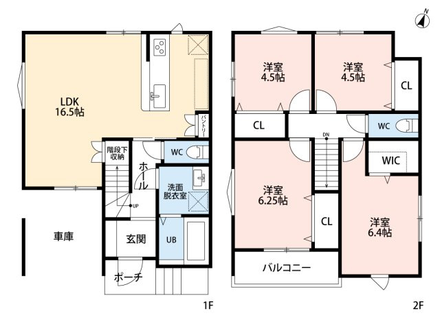 国玉通4丁目土地2号地の参考プラン|4LDK＋駐車スペース(車種制限有)です。延床面積は約98.27㎡(駐車場面積8.10㎡含む)です。
ポーチ面積約3.56㎡、バルコニー面積は約4.32㎡となっております。