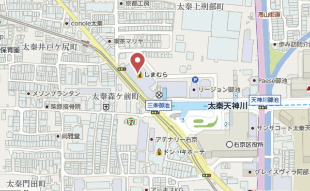 プレサンスロジェ太秦天神川駅前　4階の地図