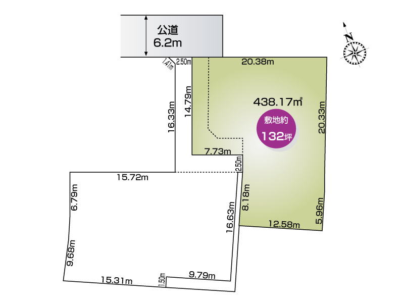 【１号地：区画図】