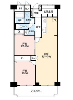 【間取り】 | ローレルハイツ茨木1号棟