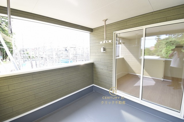 Cradlegarden　 那珂市瓜連　第14　5のバルコニー|お部屋から出られるバルコニーです。ちょっと気分転換に外の景色を眺めて深呼吸もいいですね。