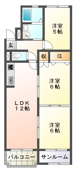 ブルーハイツ塩屋の間取り