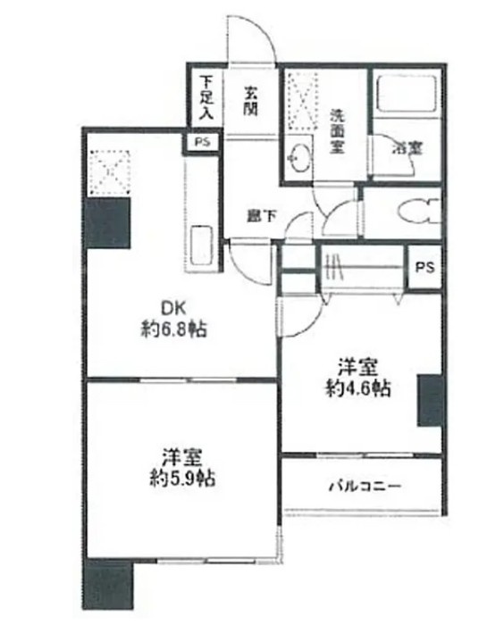 レジデンス南大塚スクエアの間取り