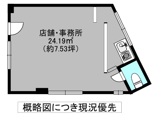 【間取り】 | 能登町　貸店舗・事務所