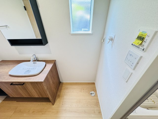 松戸市根木内新築戸建【根木内小学校：10分】のランドリースペース|洗濯機置き場