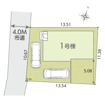 松戸市根木内新築戸建【根木内小学校：10分】の区画図|区画配置図