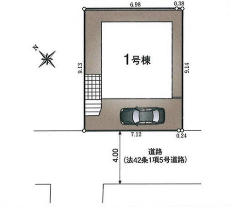 新築/新座市片山２丁目の区画図|駐車場あり（車種による）