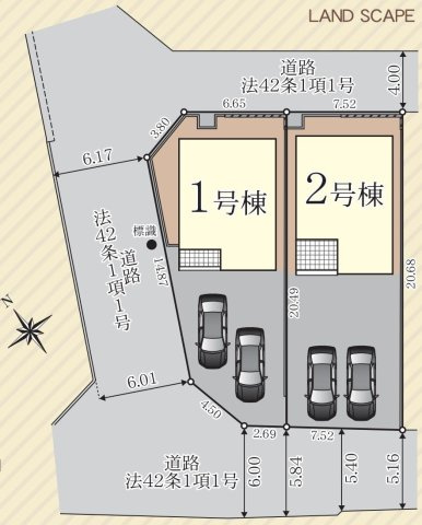 大府市神田町三丁目347番の一部『仲介手数料無料』新築戸建ての区画図