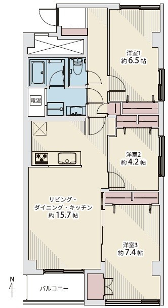 ライオンズマンション円山第2の間取り