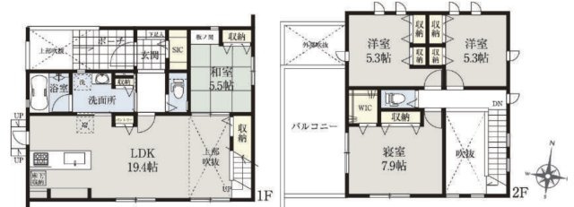【間取り】 | セレクト花水木　行田市・行田　新築戸建　全　棟　号棟