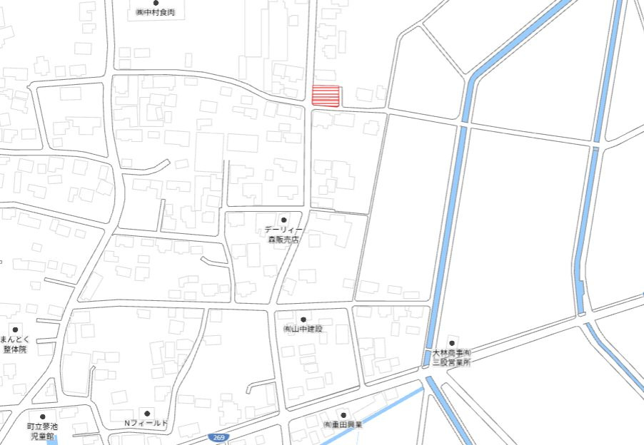 北諸県郡三股町大字蓼池の売地の土地図