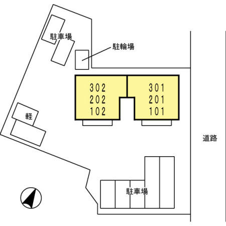 ハイツシダーフォレスト　　刈谷市近郊の賃貸ならクラスホーム刈谷の区画図