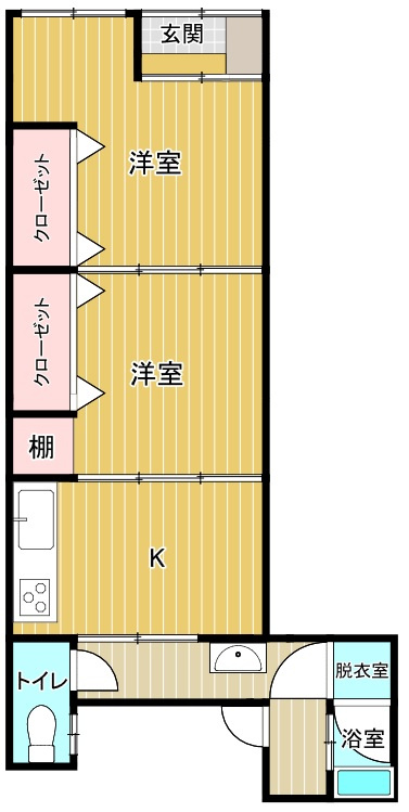 大江アパートの間取り