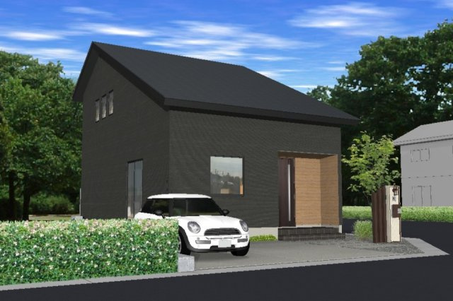 鳥取市安長Ⅱモデルハウスの外観パース