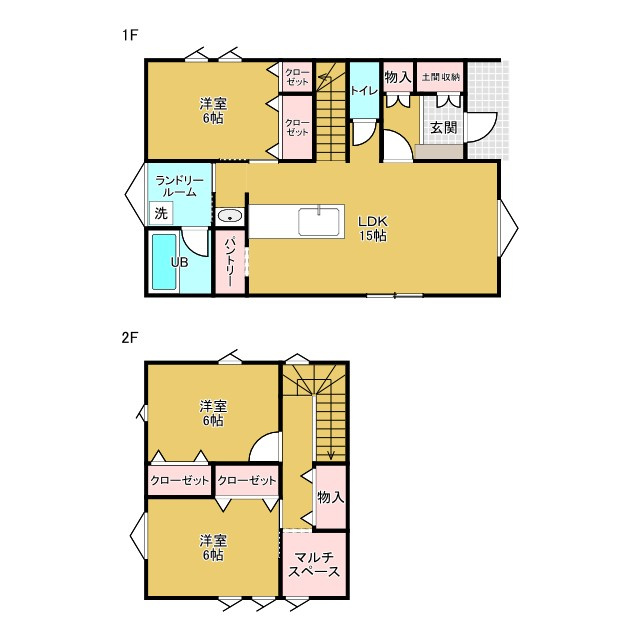 鳥取市安長Ⅱモデルハウスの間取り