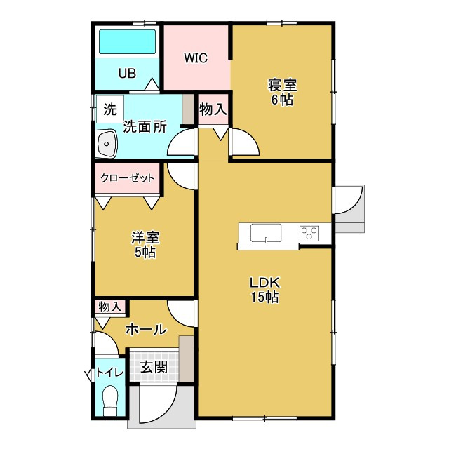 鳥取市的場中古戸建の間取り