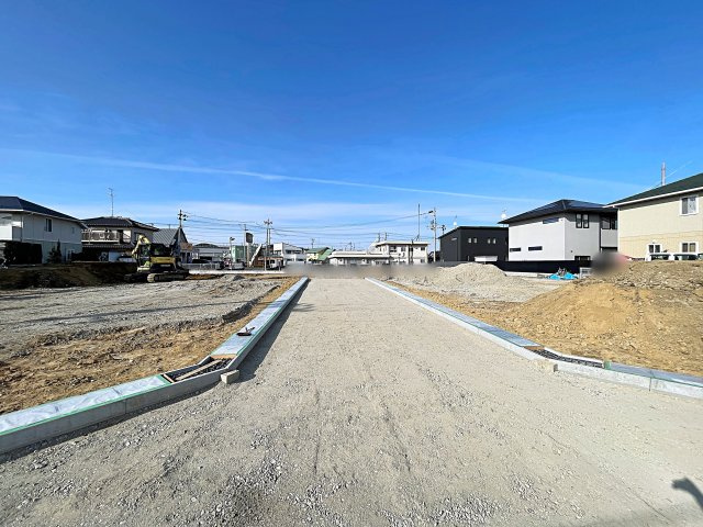 【建築条件なし売地】　郡山市大槻町林ノ東　開成小・第一中の前面道路含む現地写真