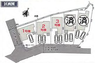 【区画図】 | 【仲介手数料無料！！】日野市南平9丁目　新築戸建て（全5棟）3号棟　5290万円