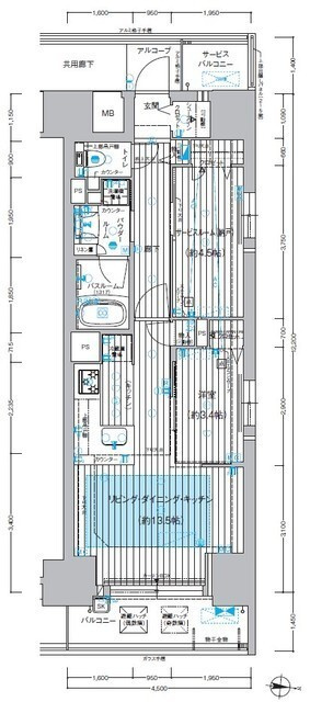 プレサンス　ロジェ　栄三丁目の間取り