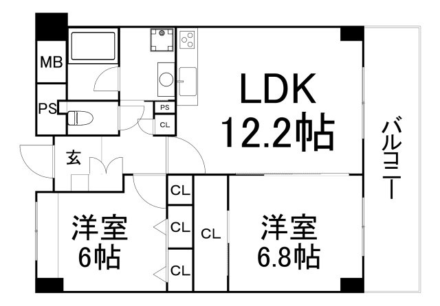 【間取り】 | レジディア西天満
