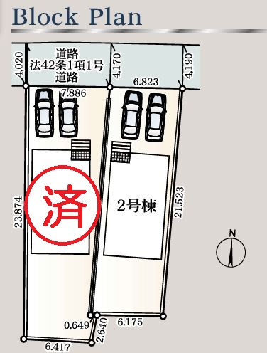 本庄市児玉町金屋第７　の区画図|現地区画図