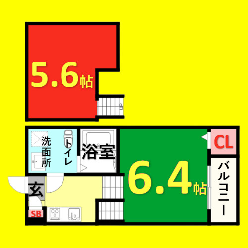 アーバンレガロⅢ　名古屋市賃貸　仲介手数料無料の間取り