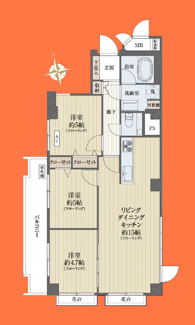 【間取り】 | 三井馬事公苑南ハイツ