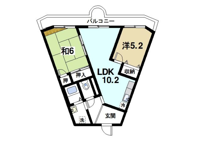 タワーア・ラ・モードの間取り|使い勝手の良い間取りです