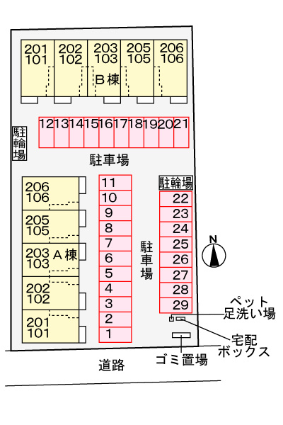 フィレールＢの区画図
