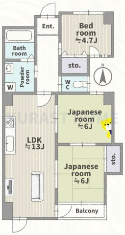 ラポー桂　4階の間取り