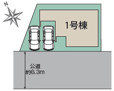 安心して永く住める家の区画図|カースペース2台分