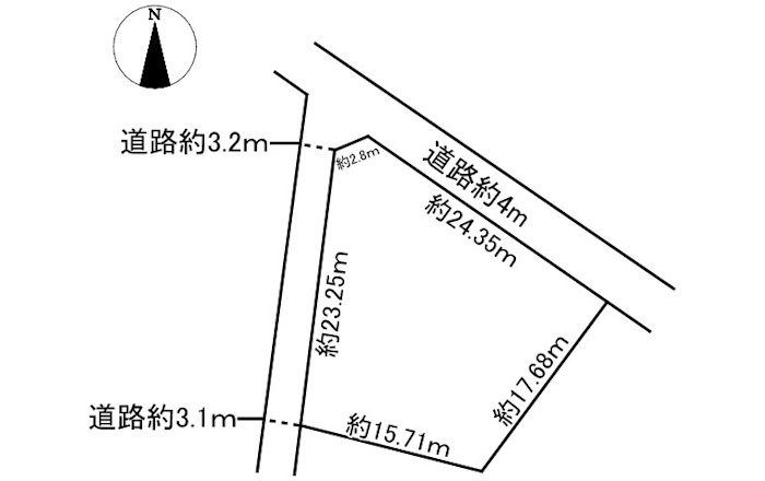 土地　若福町の土地図