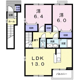 【間取り】 | グラシュー　ヒル　Ｂ