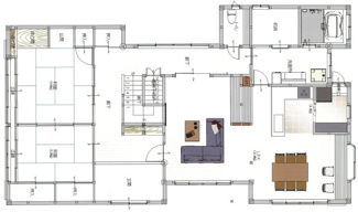 【間取り】 | 高松市三谷町売戸建 | １階部分※２階の詳細は不明