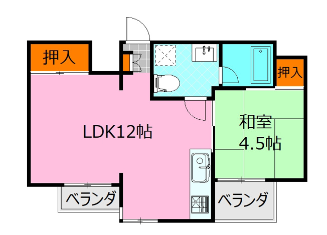 【間取り】 | グリーンハイツ多田