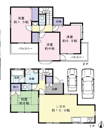【間取り】 | 流山市三輪野山1丁目