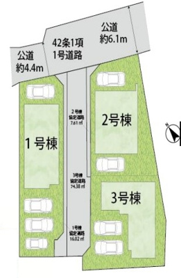 【区画図】 | 草津市上笠３丁目　分譲3区画2号棟