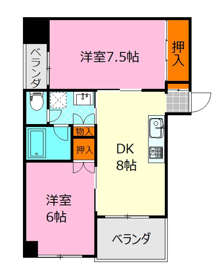 【間取り】 | グリーンハイツ多田
