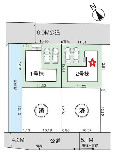 岡山市南区藤田7期②号棟グラファーレの区画図|◆①・④号棟も併せてご見学いただけますのでお気軽にお問合せくださいませ。