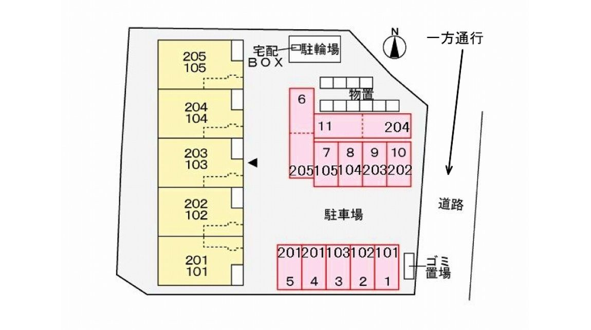 YU-HOME勝見の駐車場