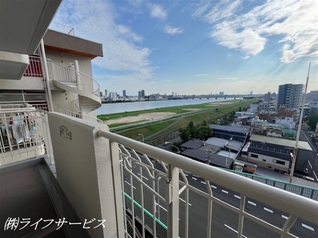 【展望】 | ハイム北野 | バルコニーからの眺望／淀川花火鑑賞できます！