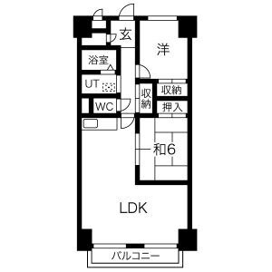 【間取り】 | ハイム北野 | オーナーチェンジ物件／上層階／陽当り＆眺望良好／ペット飼育可（規約有）／令和２年１１月室内改装済／淀川花火鑑賞可能