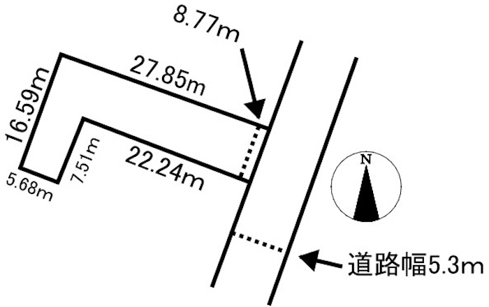 土地　江吉良町の土地図